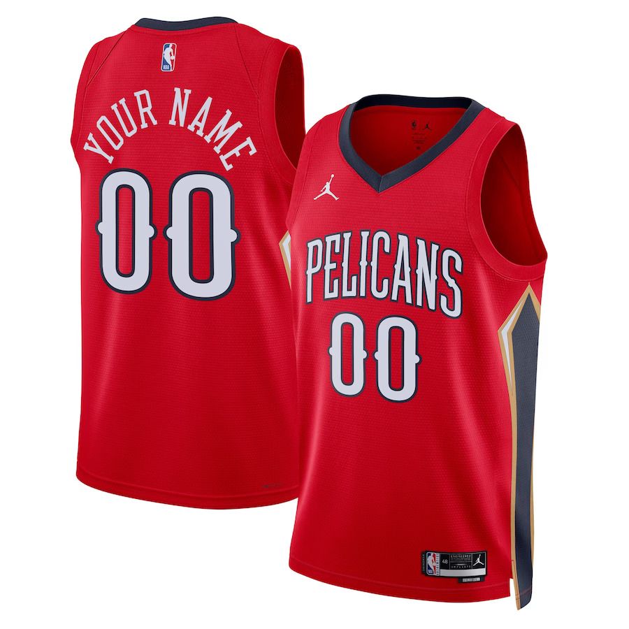 Men New Orleans Pelicans Jordan Brand Red Statement Edition 2022-23 Swingman Custom NBA Jersey